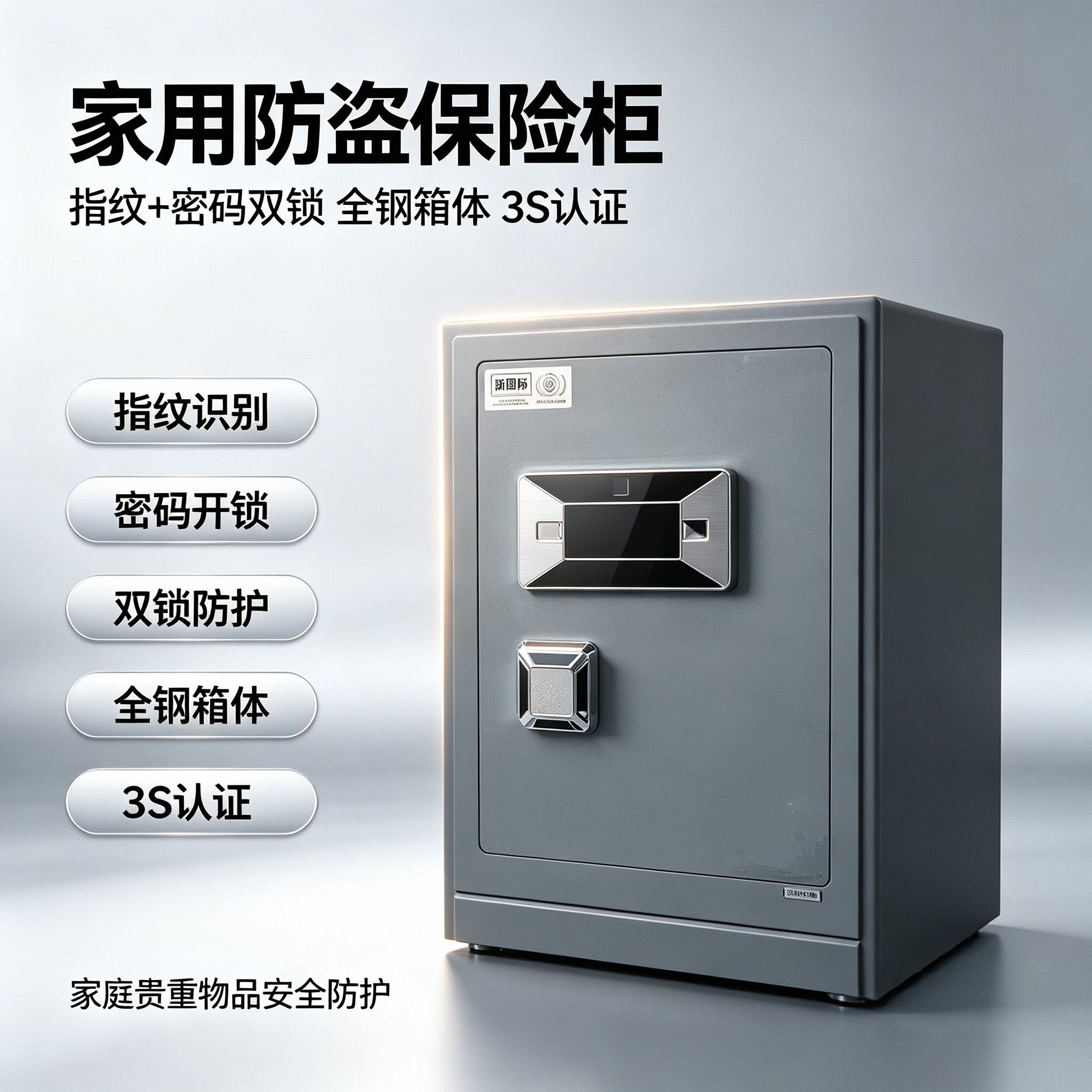 金楷3S认证指纹保险柜家用办公