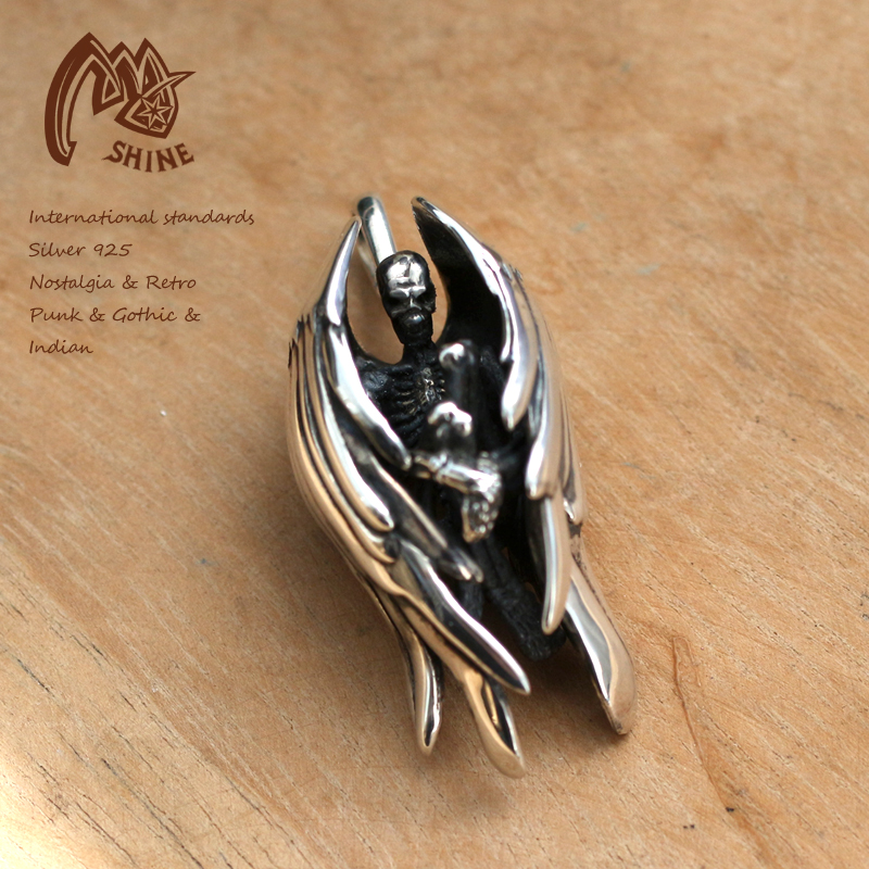 通用纯银朋克吊坠红包防过敏