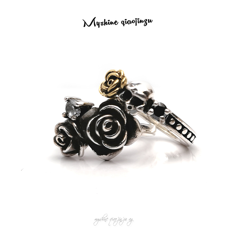 女纯银朋克复古耳钉包邮