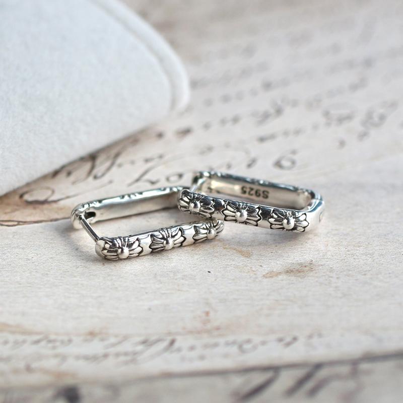 简约泰银耳环纯银防过敏复古男女