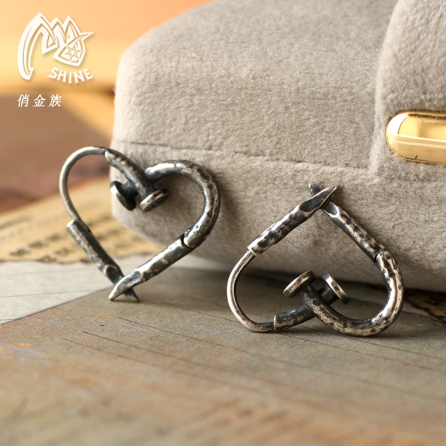 原创设计925银针耳钉女小众设计