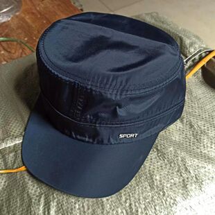 春秋速干平顶鸭舌帽子中老年人春夏爸爸男士 透气遮阳帽中老年帽子