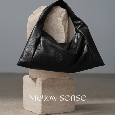 MELLOW SENSE 进口头层牛皮慵懒时尚感真皮大容量肩背包