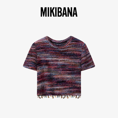MIKIBANA针织毛衫超现实主义丰富色彩女装毛衣米可芭娜J44TP3207