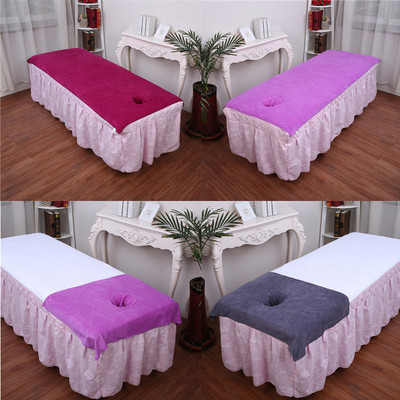 美容院浴巾带洞床头巾