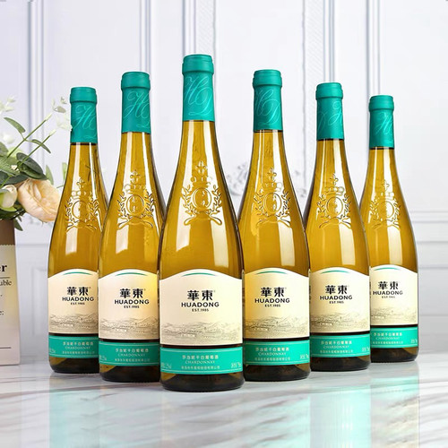 华东精制莎当妮干白葡萄酒国产正品整箱红酒6支装百利酒庄京东