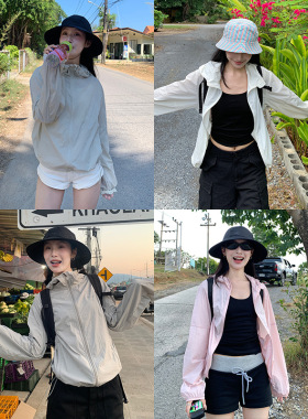 EAL羽迹防晒衣女防紫外线UPF50+夏季薄款户外抽绳收腰凉感防晒服