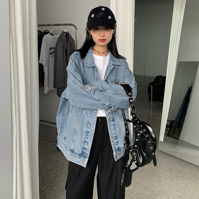 EAL韩版复古水洗牛仔服外套