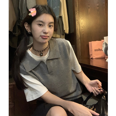 EALPolo领套头针织背心