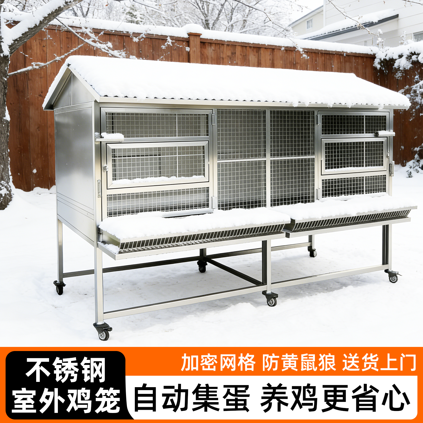 不锈钢鸡笼子室外冬季防雨防寒家用大号养鸡笼户外防黄鼠狼养殖笼,宠物/宠物食品及用品,宠物鸡/鸭/鸽笼,淘宝优惠券,粉丝福利购,淘宝优惠卷