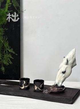 雕塑茶室抽象书房摆件树脂意境