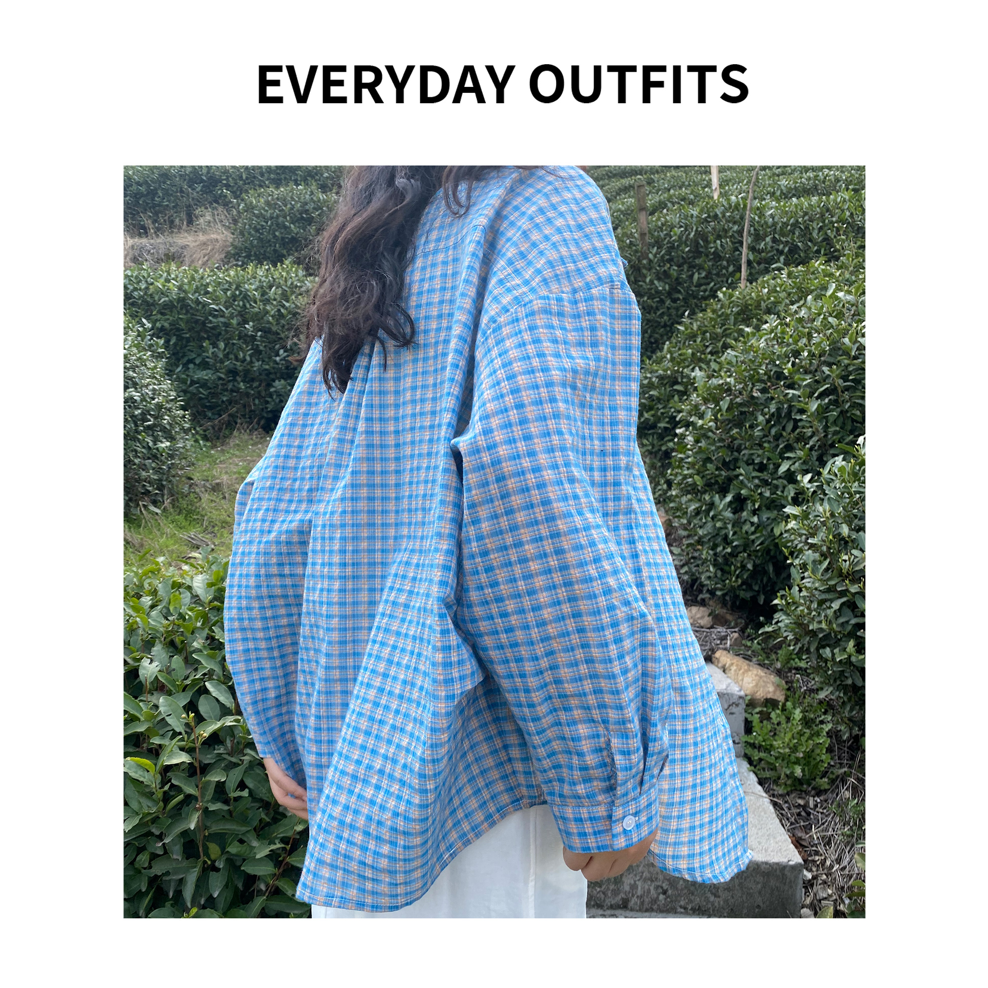 RIDA· 夏日晴天格子衬衫5C23休闲慵懒清爽格纹 C2513