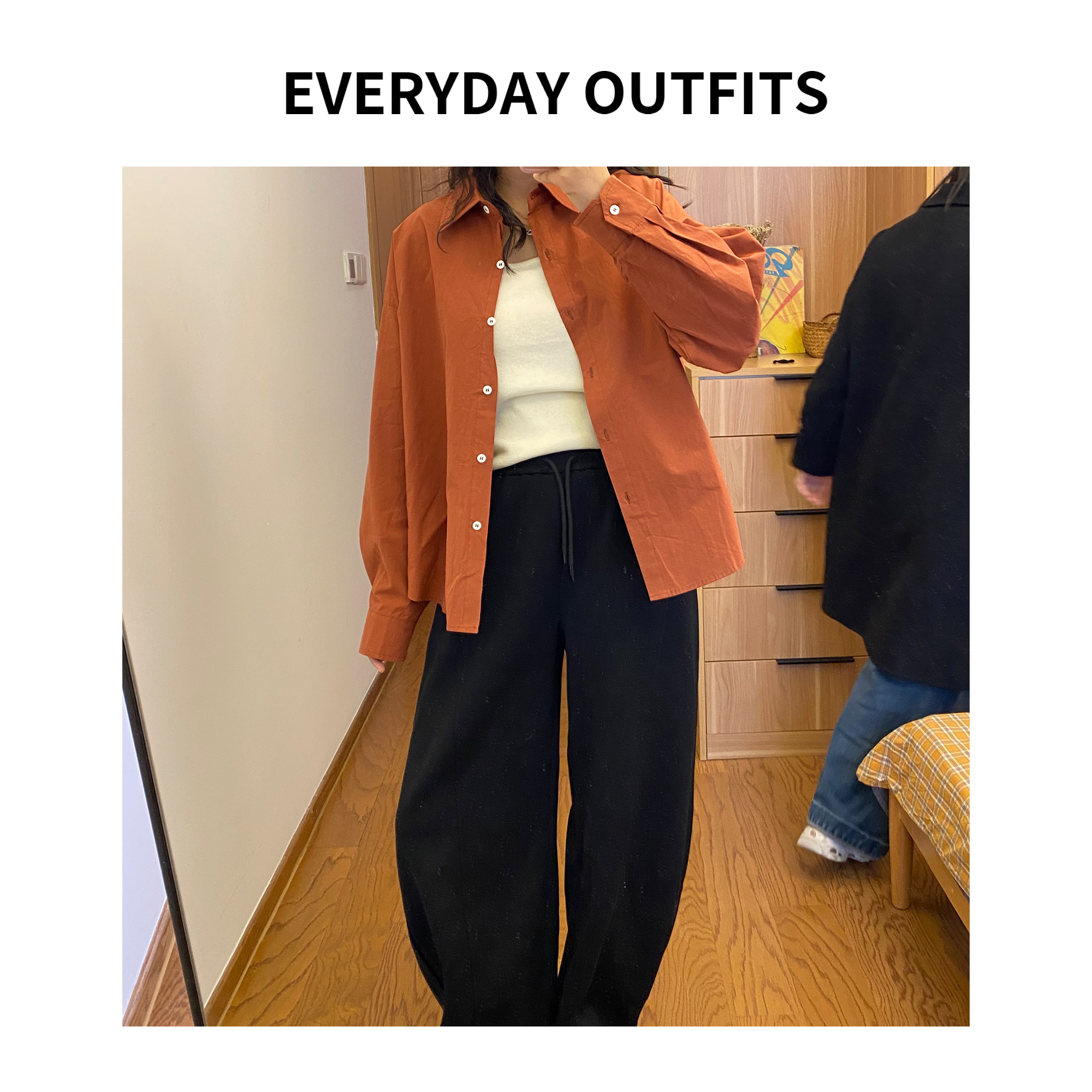 XH-RIDA··小众设计师长袖衬衫5C07休闲纯色百搭简约Z1001