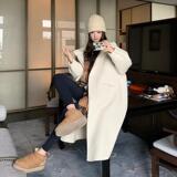 双面毛呢大衣女2025秋连帽韩系赫本风学生气质小个子呢子斗篷外套，女装毛呢外套，昱儿e优优