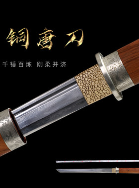 金字号花纹钢宝剑剑一体手工锻造汉剑陈阿金白铜唐横刀未开刃