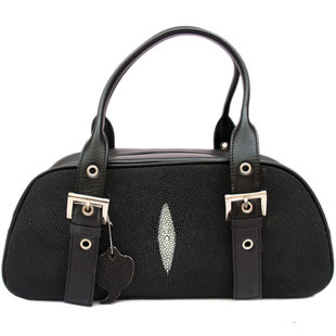 专柜正品泰国珠鱼皮手提女包时尚女士包魔鬼鱼皮包真皮包清仓特价