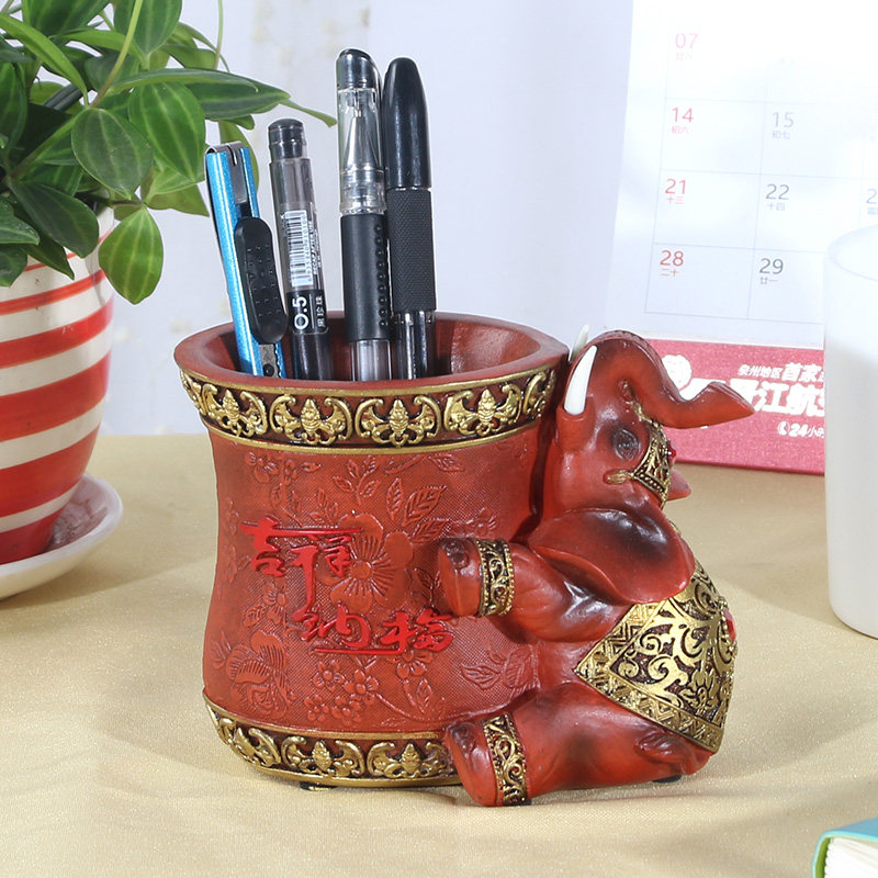 树脂大象笔筒摆件实用创意个性老板领导办公桌书房用品工艺品|ruв категории электронный словарь/электрический бумажных книг/канцелярские принадлежности, получать/выставка товаров, ручка - от Buy2taobao.com для оказания профессиональной услуги покупки агента Taobao