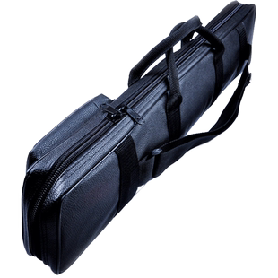 新型荔枝纹面料笛子竹笛横笛包可拎可背双拉链头仿皮乐器包装