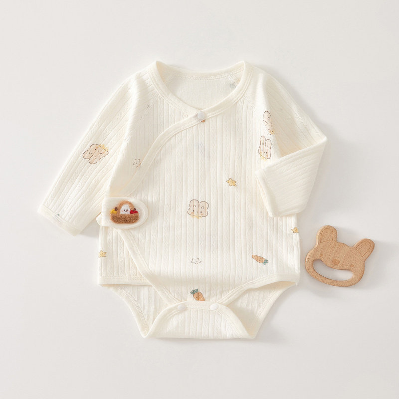 新生婴儿春秋纯棉无骨连体哈衣