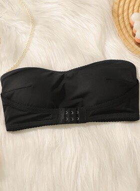 2026欧美TEMU无肩带前扣内衣聚拢上托裹胸抹胸女无痕无钢圈文胸