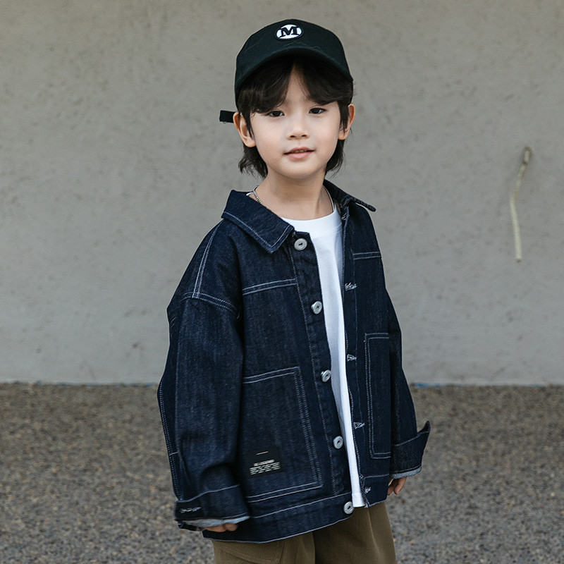 女童刺绣牛仔外套春季新品