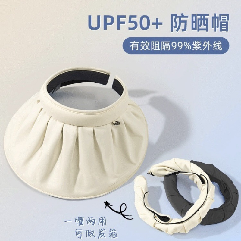 大头围防紫外线遮阳帽女夏季沙滩