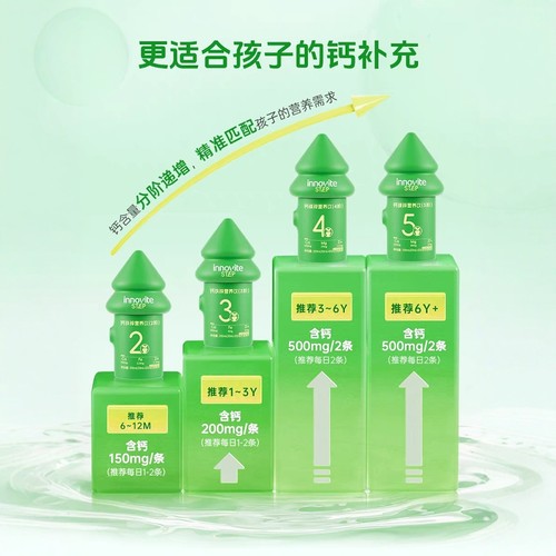 innovite英珞维生长森林钙镁锌宝宝儿童赖氨酸幼儿液体分阶钙铁锌