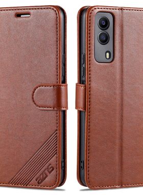 翻盖保护套适用5G版VIVOY75S手机壳6.58英寸VIVOV2069BA翻盖Y75S 5G外壳皮夹vivi磁扣viv0潮女V1VO钱包款Ⅴiv