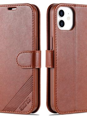 翻盖保护套适用iPhone 12 mini手机壳插卡苹果12mini5.4英寸A2400外壳翻盖ip12mini磁扣平果软壳IPONE防摔MG8