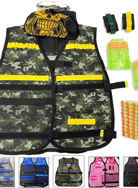 儿童迷彩马甲作战背心幼儿园小学生军训海蓝色薄款透气夏季表演服