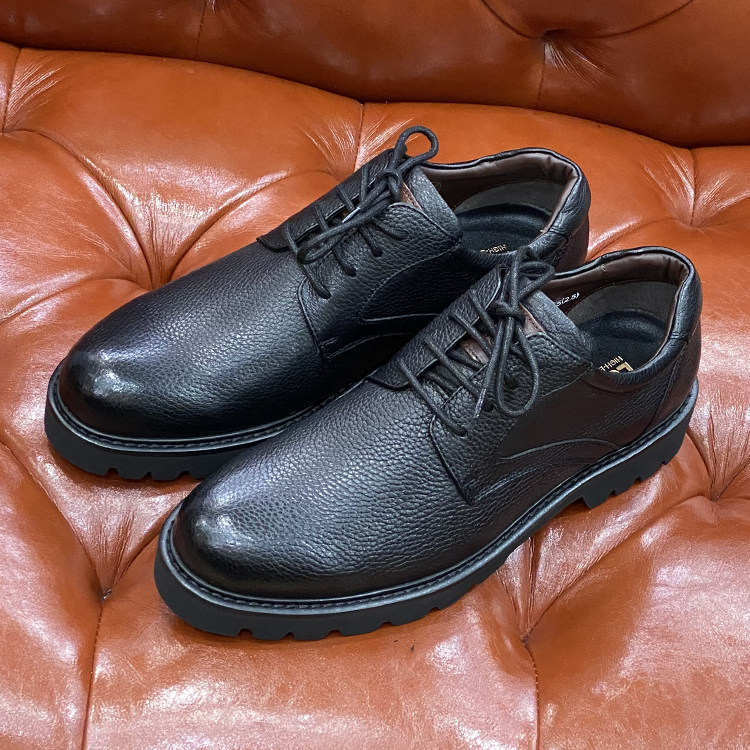 路卡迪龙男装秋冬高档鹿皮时尚德比正装皮鞋休闲皮鞋 371215202