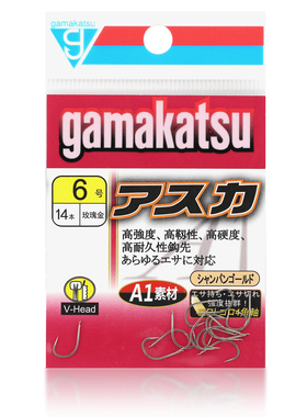 伽玛卡兹玫瑰金A1阿斯伽无倒刺高碳C1AS0进口伽马鱼钩金色细袖钩