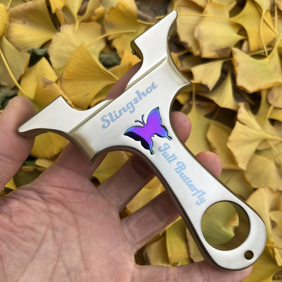 新款四代龙齿蝴蝶扁皮弹弓8020 9025户外强力精准越南蝴蝶弹弓