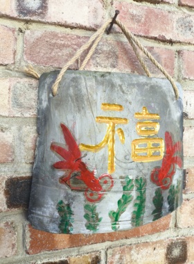 瓦片画雕刻绘画福挂件花园户外墙壁装饰