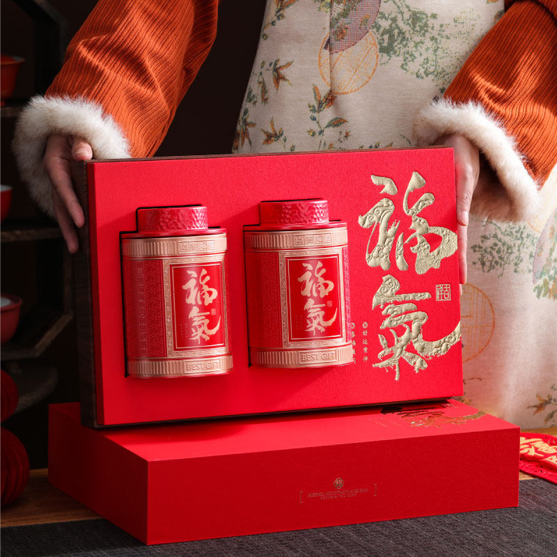 古树红茶茶叶包装盒空礼盒高档铁罐装祁门滇红九曲红梅茶叶罐定制