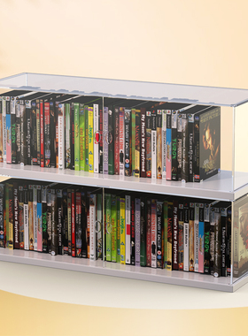 桌面专辑摆放架磁盘光碟展示小卡片收藏整理盒透明cd收纳盒大容量