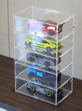车模收纳盒适用乐高迈凯伦赛车speed系列75892/75895亚克力展示盒