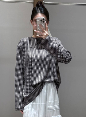 【现货】FIZZFLY | 25设计师品牌新款 25秋季满印波点胸标长袖T恤