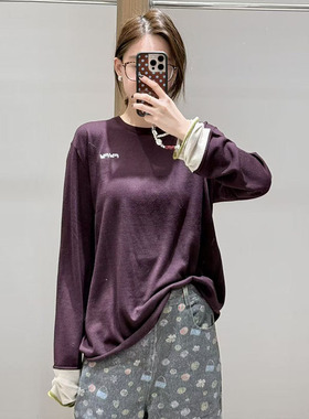 【现货】FIZZFLY2025冬季新品设计师款袖子拼色套头毛衣