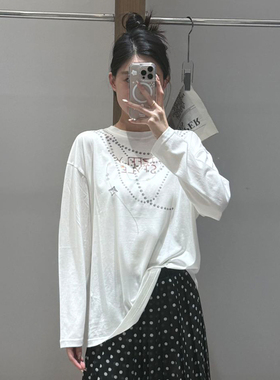 FIZZFLY | 25设计师品牌新款 25秋季珍珠项链长袖T恤