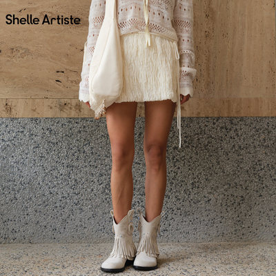 【现货】SHELLE ARTISTE 26春季新款艺术感简约百搭进口压褶裙裤