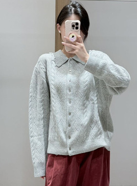 【现货】FIZZFLY | 25设计师品牌新款 25秋季微阔翻领羊绒开衫