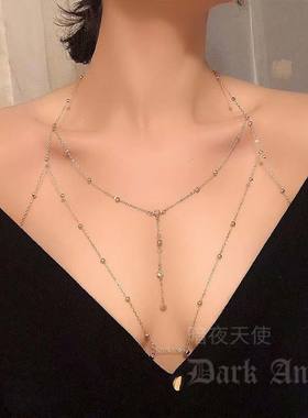胸链比基尼bikini锁骨身体链子饰品性感情趣项链女配饰欧美潮链条