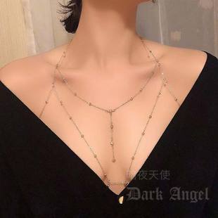 胸链比基尼bikini锁骨身体链子饰品性感情趣项链女配饰欧美潮链条