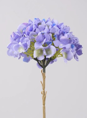 绣球花仿真花束北欧ins仿真浅蓝色玫瑰假花摆件拍照道具装饰干花