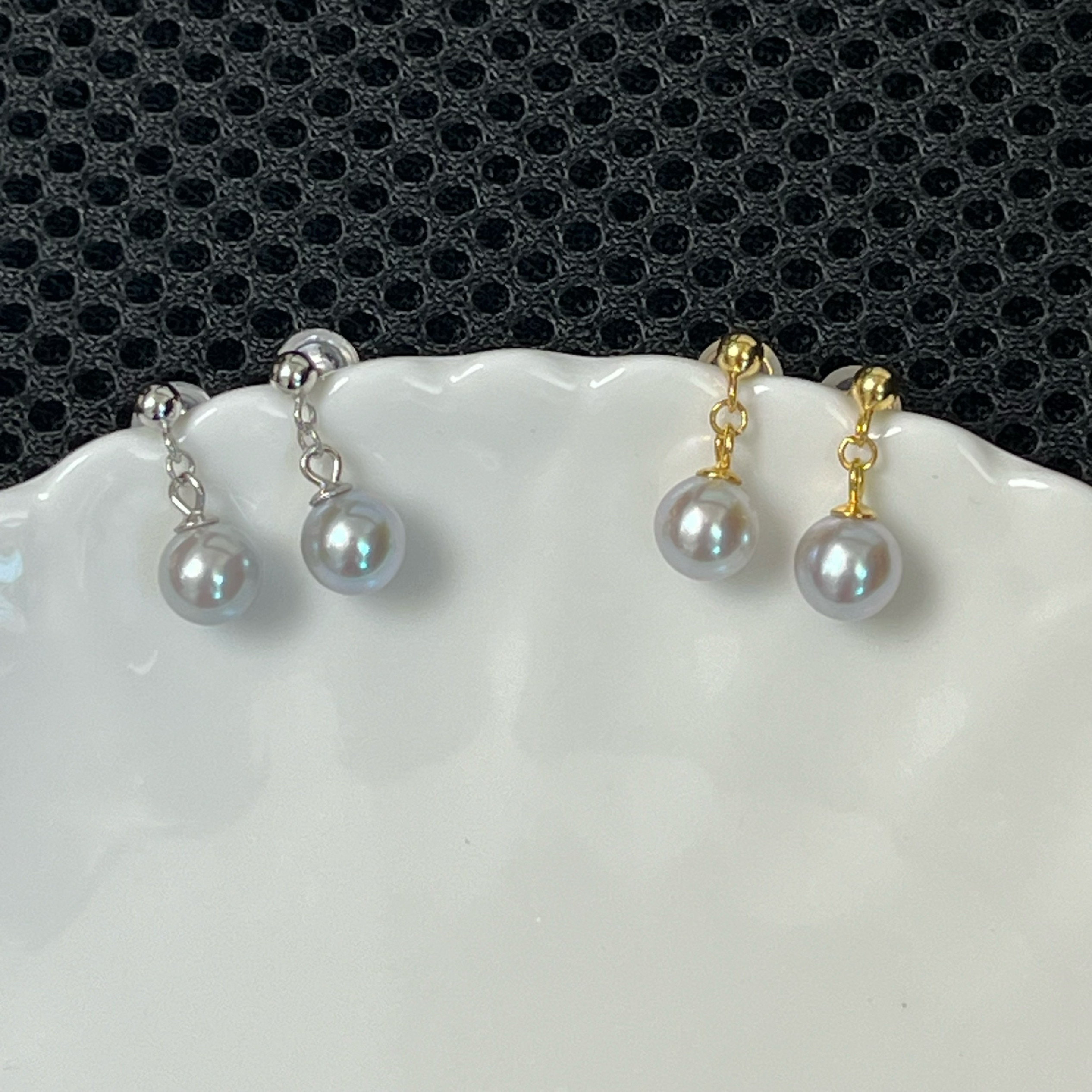 日本akoya真多麻银灰蓝海水珍珠耳环小风吹s925纯银耳坠精致百搭,珠宝/钻石/翡翠,耳饰,淘宝优惠券,粉丝福利购,淘宝优惠卷