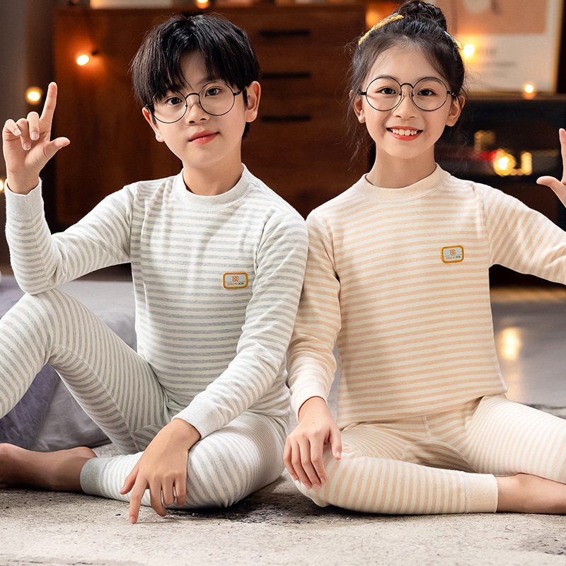 舒绒彩棉儿童加厚保暖内衣套装纯棉男女中大童贴身秋衣秋裤棉毛衫,童装/婴儿装/亲子装,内衣套装,淘宝优惠券,粉丝福利购,淘宝优惠卷