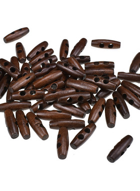 20个/包5cm深咖色大橄榄扣童装大衣风衣木扣服装辅料木纽扣包包扣