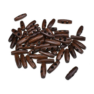 辅料木纽扣包包扣 大衣风衣木扣服装 20个 包5cm深咖色大橄榄扣童装