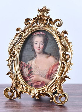 维多利亚复古金色6寸油画树脂